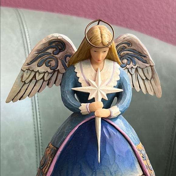 Jim Shores Handcrafted Blue Nativity Angel Figurine - Picture 9 of 12